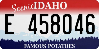 ID license plate E458046
