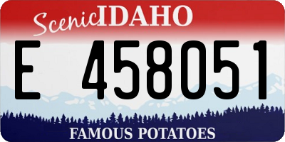 ID license plate E458051