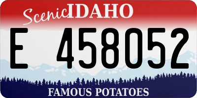 ID license plate E458052