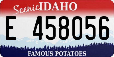 ID license plate E458056