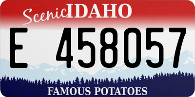 ID license plate E458057