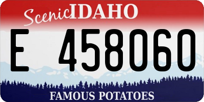 ID license plate E458060