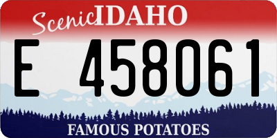 ID license plate E458061