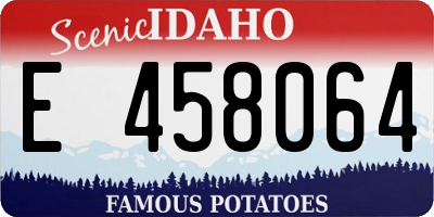 ID license plate E458064
