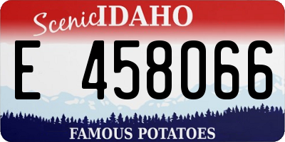 ID license plate E458066