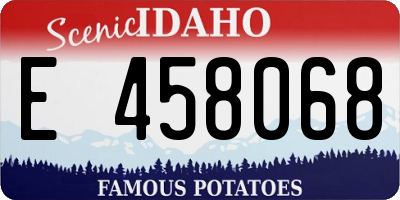 ID license plate E458068