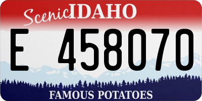 ID license plate E458070