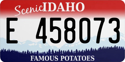 ID license plate E458073