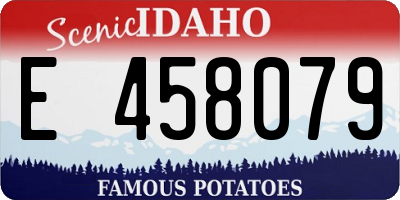 ID license plate E458079