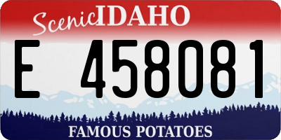 ID license plate E458081