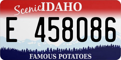 ID license plate E458086