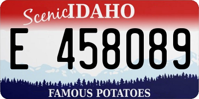 ID license plate E458089