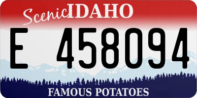 ID license plate E458094