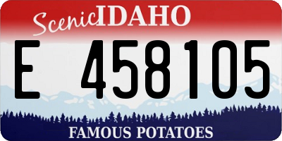 ID license plate E458105