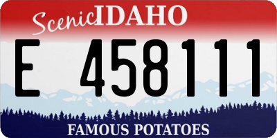 ID license plate E458111