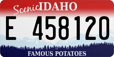 ID license plate E458120