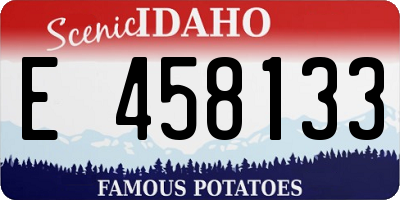 ID license plate E458133