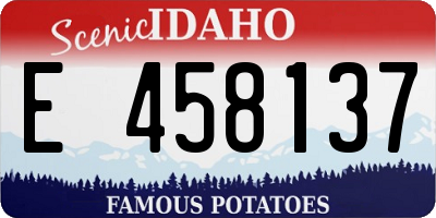 ID license plate E458137