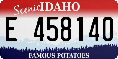 ID license plate E458140