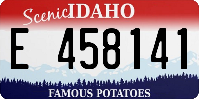 ID license plate E458141