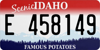ID license plate E458149