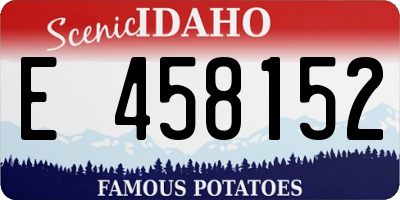 ID license plate E458152