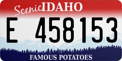 ID license plate E458153
