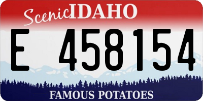 ID license plate E458154