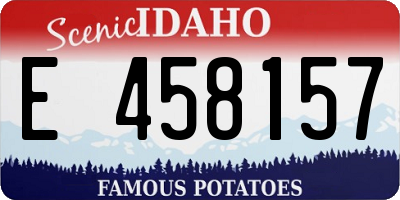 ID license plate E458157