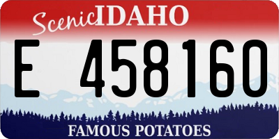 ID license plate E458160