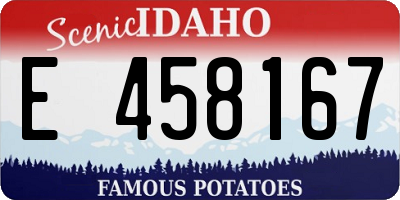 ID license plate E458167