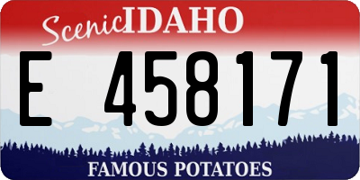 ID license plate E458171
