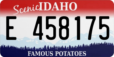 ID license plate E458175