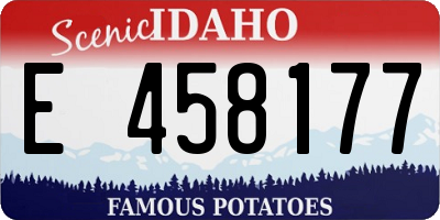 ID license plate E458177