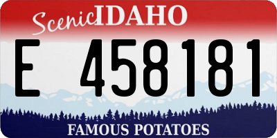 ID license plate E458181