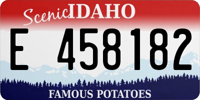 ID license plate E458182