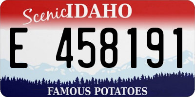 ID license plate E458191