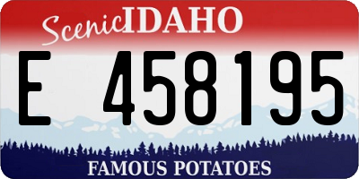 ID license plate E458195