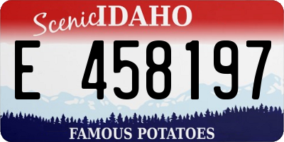 ID license plate E458197