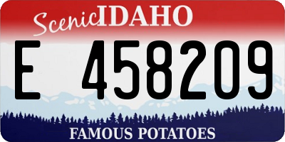 ID license plate E458209