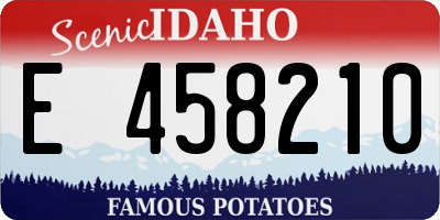 ID license plate E458210