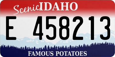 ID license plate E458213