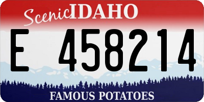 ID license plate E458214