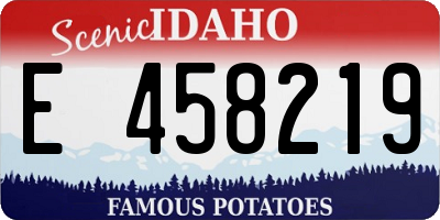 ID license plate E458219