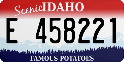 ID license plate E458221