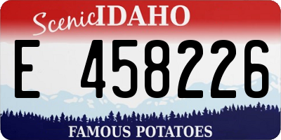 ID license plate E458226