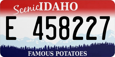 ID license plate E458227