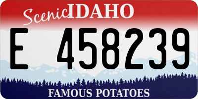 ID license plate E458239