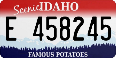 ID license plate E458245