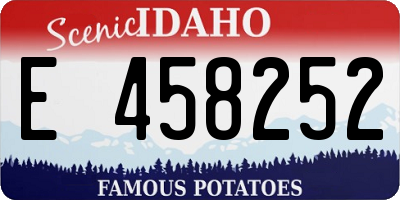 ID license plate E458252